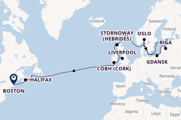 Transatlantic from Copenhagen, Denmark with the Sapphire Princess