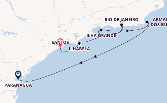 Brazil from Santos, Brazil with the MSC Musica