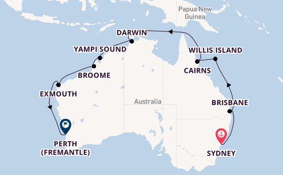 Australia from Sydney, Australia with the Sapphire Princess
