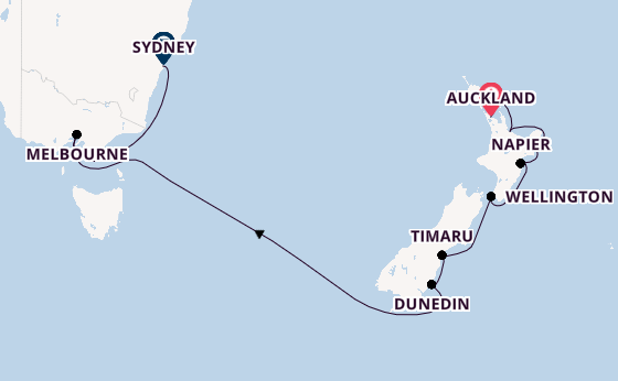 Nieuw Zeeland vanaf Auckland, Nieuw-Zeeland met de Riviera