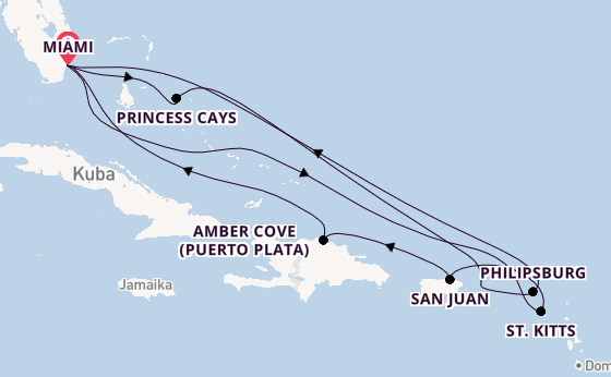 Karibik ab Miami auf der Regal Princess