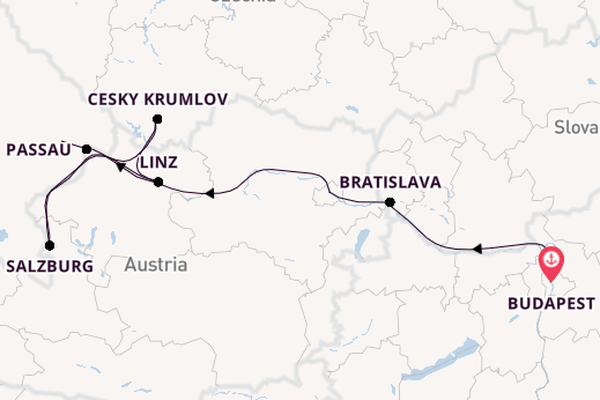 Danube River, Europe from Budapest, Hungary with the AmaLea