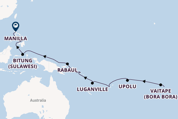 Polynesië vanaf Papeete, Frans-Polynesië met de VASCO DA GAMA