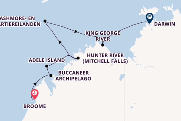 Australië vanaf Broome, Australië met de Silver Cloud