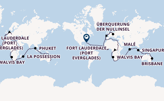 Weltreise ab Sydney auf der Volendam