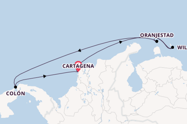 Southern Caribbean from Cartagena, Colombia with the Serenade of the Seas