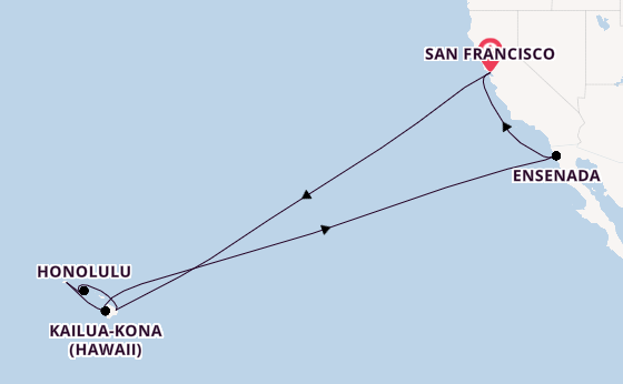 Hawaii from Australia with the Ruby Princess