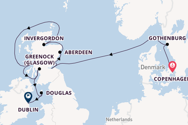 British Isles from Copenhagen, Denmark with the Azamara Journey