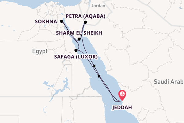Middle East from Jeddah, Saudi Arabia with the Explora V