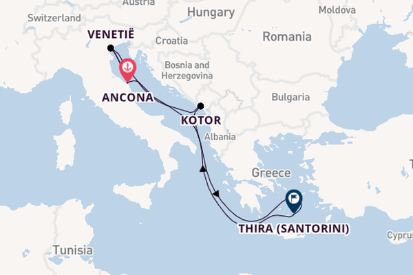 Middellandse Zee vanaf Ancona, Italië met de MSC Lirica