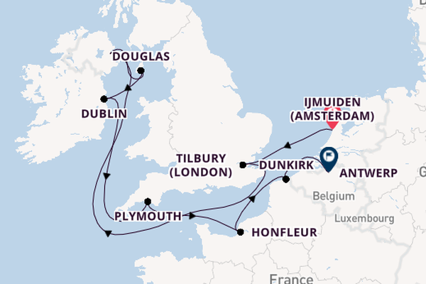 British Isles from Ijmuiden (Amsterdam), Netherlands with the Sirena