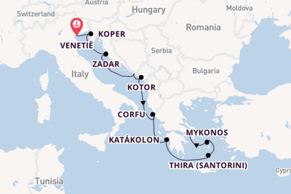 Cruise naar Athene (Piraeus) via Katákolon