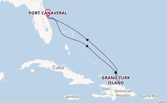 Caribbean from Port Canaveral, Florida, USA with the Adventure of the Seas