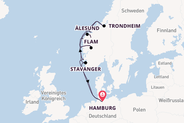 Norwegens Fjord-Weltnaturerbe ab Hamburg 2