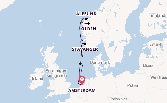 Norwegen ab Amsterdam, Niederlande auf der Celebrity Eclipse
