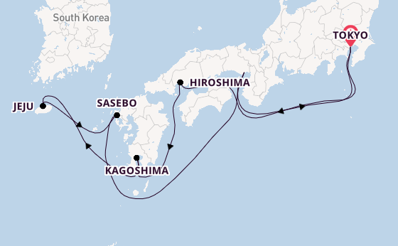 Japan from Tokyo, Japan with the MSC Bellissima