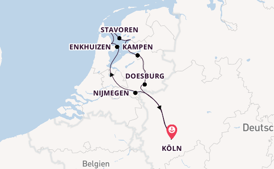 Ijssel ab Köln, Deutschland auf der MS VistaGracia