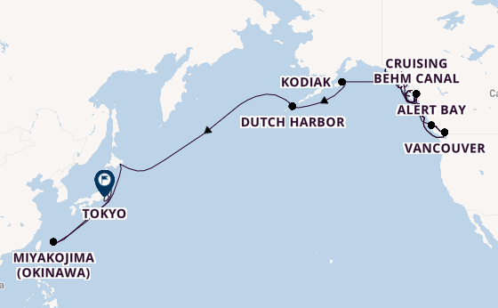 Transpacific from Vancouver, British Columbia with the Seabourn Encore