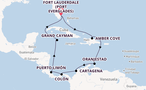 Caribbean from Fort Lauderdale (Port Everglades), Florida with the Caribbean Princess