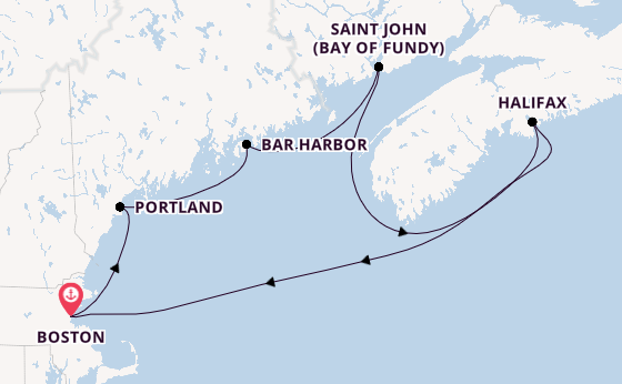 Nieuw-Engeland vanaf Boston, Verenigde Staten met de Norwegian Breakaway