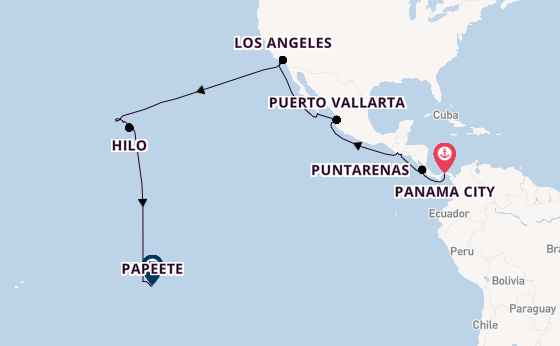 Polynesia from Panama City, Panama with the Seven Seas Splendor