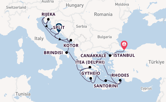 Eastern Mediterranean from Istanbul, Turkey with the Seabourn Ovation 