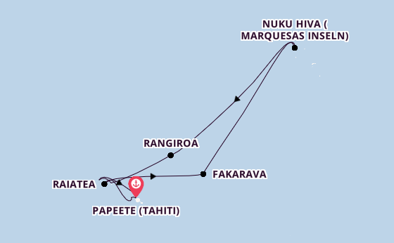 Französisch-Polynesien ab Papeete (Tahiti), Französisch-Polynesien auf der Silver Whisper