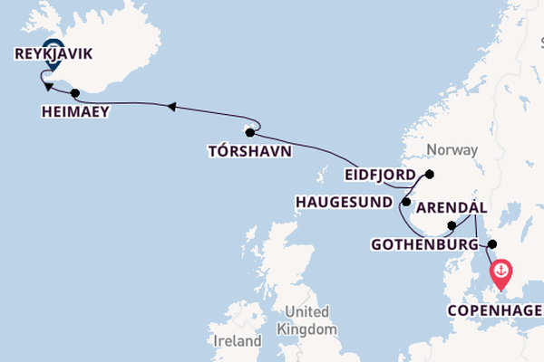 Norway from Copenhagen, Denmark with the Azamara Journey