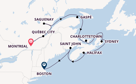 East Coast USA from Montreal, Canada with the Seven Seas Grandeur