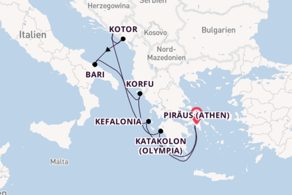 Celestyal Journey - Von Athen durch das Ionische Meer an die Adriatische Küste