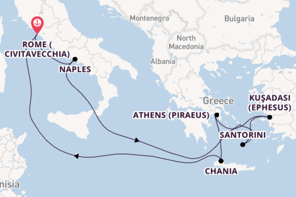 10 day trip on board the Odyssey of the Seas from Rome (Civitavecchia)