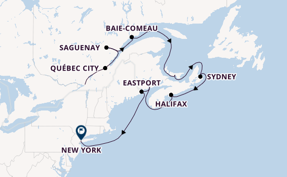 East Coast USA from Montreal, Canada with the Seven Seas Splendor