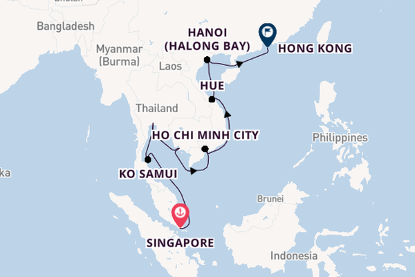 Luxury Golden Peninsulas Cruise with Singapore & Hong Kong Stays
