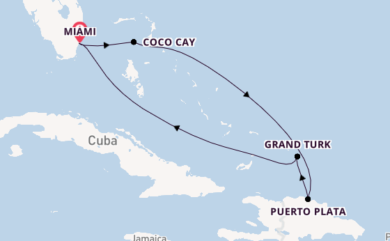 Caribbean vanaf Miami, Verenigde Staten met de Celebrity Beyond