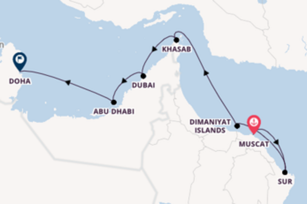 Einzigartige Kreuzfahrt über Dubai nach Doha