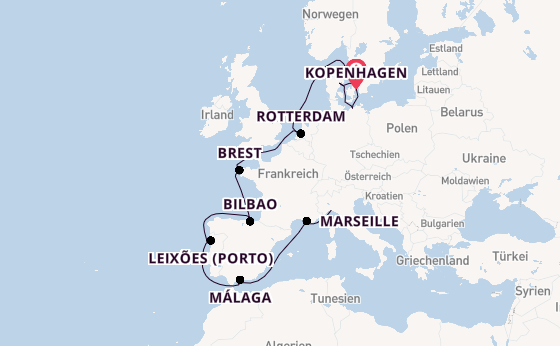 Westliches Mittelmeer ab Kopenhagen, Dänemark auf der MSC Magnifica