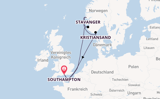 Norwegen ab Southampton, Großbritannien auf der Freedom of the Seas