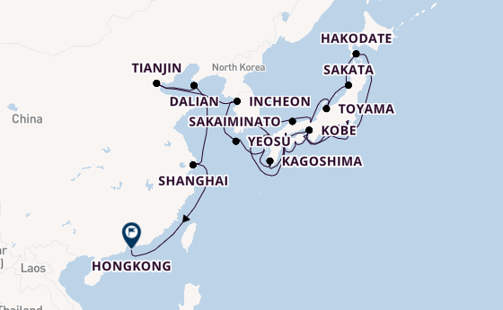 Oost-Azië vanaf Tokio, Japan met de Azamara Pursuit