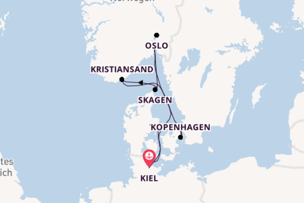 Norwegen ab Kiel, Deutschland auf AIDAnova