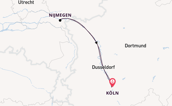 Rhein ab Köln, Deutschland auf der A-ROSA SENA 