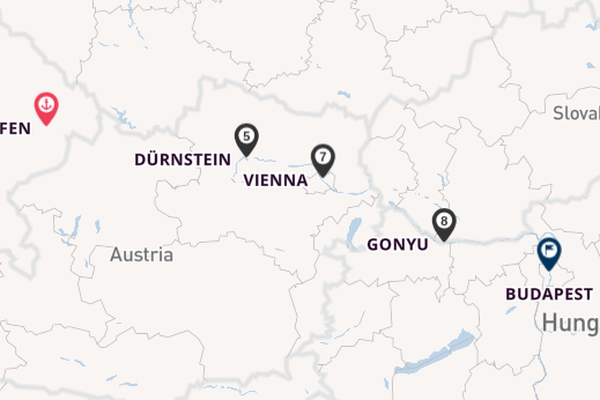 Danube River, Europe from Vilshofen, Germany with the Celebrity Seeker