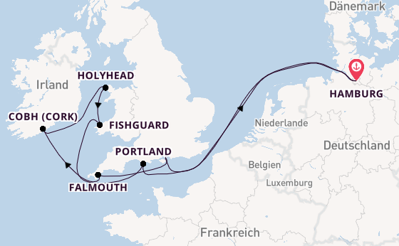 Britische Inseln ab Hamburg auf AIDAsol