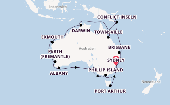 Noordam - Auf Entdeckungsreise rund um Australien