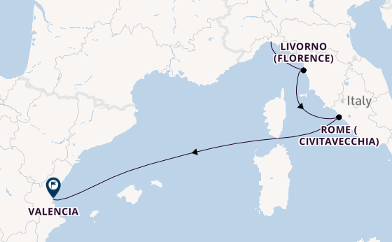 Western Mediterranean from Genoa, Italy with the MSC Sinfonia