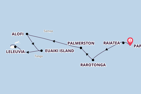 Polynesië vanaf Papeete, Frans-Polynesië met de Silver Cloud
