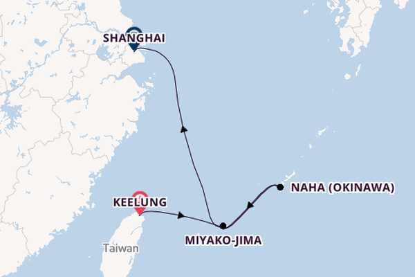 East Asia from Keelung, Taiwan with the MSC Bellissima