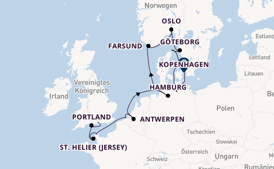 Vereinigtes Königreich ab Southampton, Großbritannien auf der Seabourn Quest