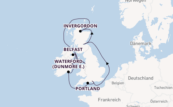 Vereinigtes Königreich ab Southampton, Großbritannien auf der Norwegian Sky