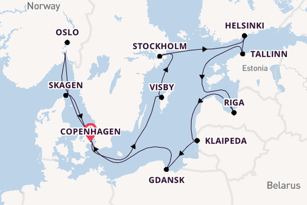 Norway from Copenhagen, Denmark with the Sapphire Princess