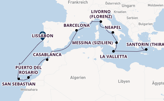 Mittelmeer ab Piräus (Athen), Griechenland auf der EXPLORA II
